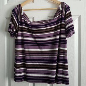 Love & Legend  Non Slip Striped Short Sleeve Top